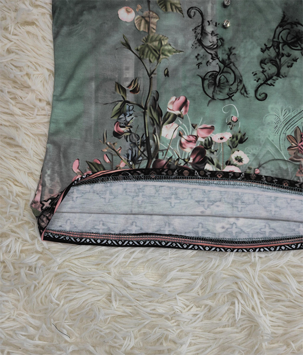 Watercolor Floral Sleeveless Blouse