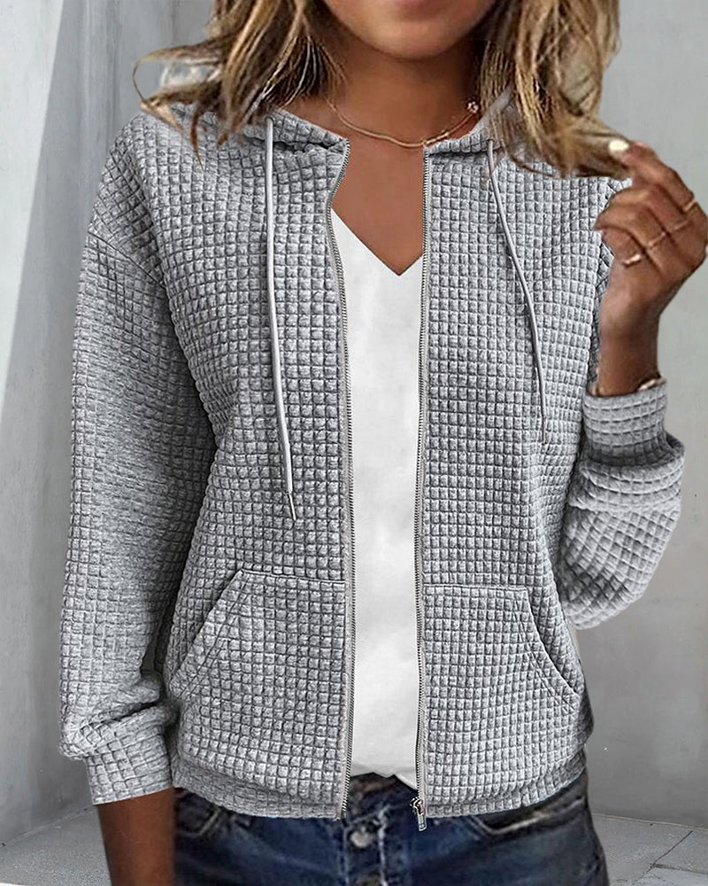 Women's Zip-Up Hooded Cardigan