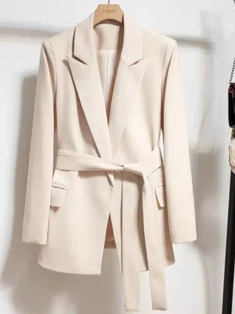 Emilia Pocketed Blazer with Waist Belt