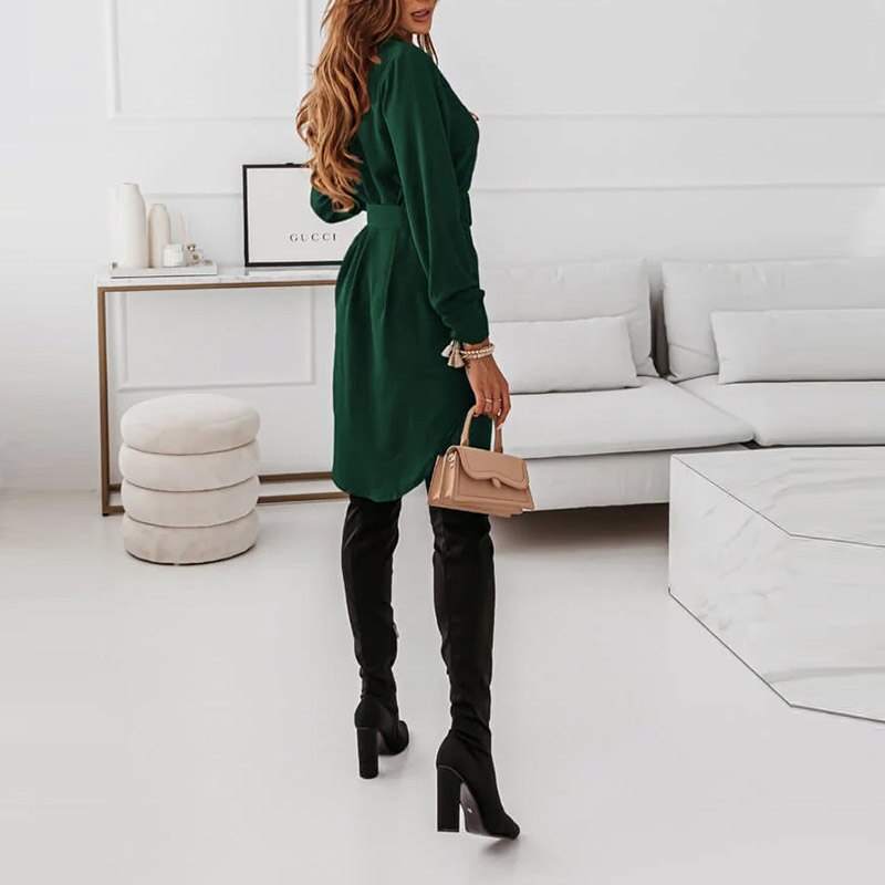 Yasa - Belted Waist Shirt Dress