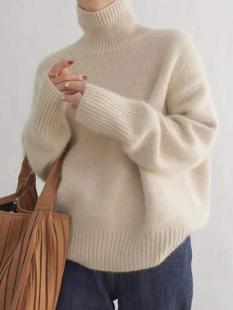 Chic Women's Knit Turtleneck Sweater