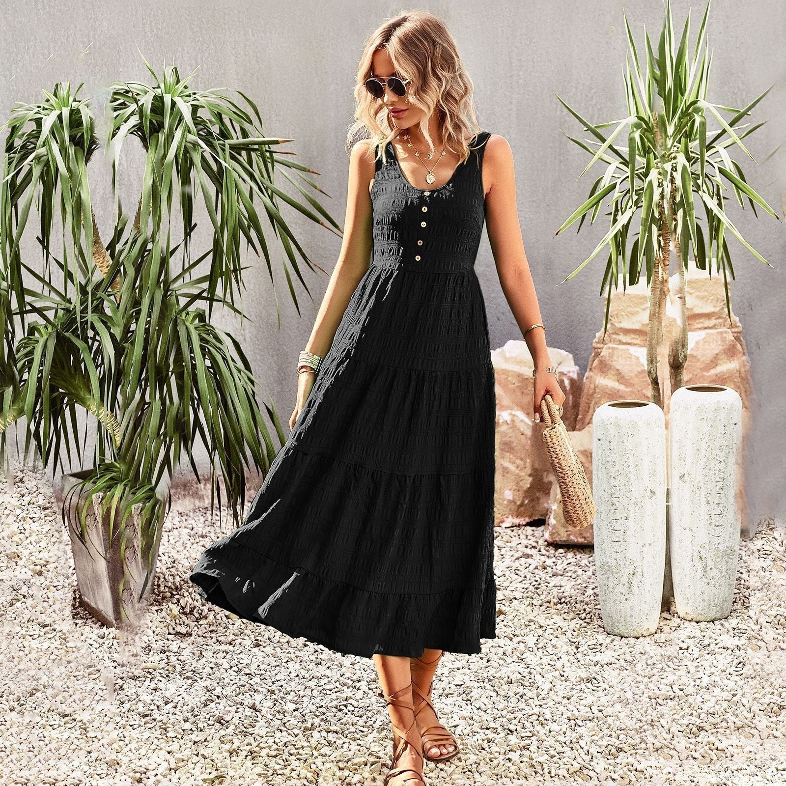 Joebelle Summer Sleeveless Midi Dress