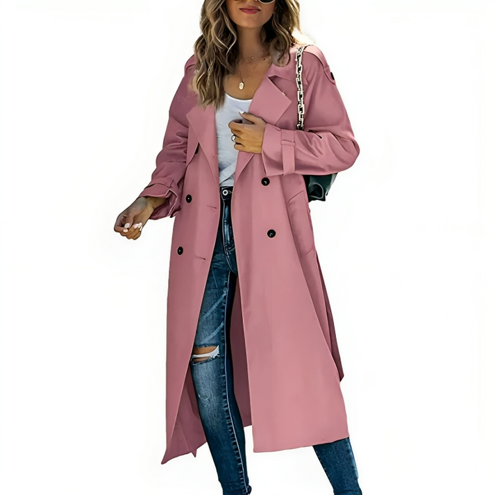 Chic Double-Breasted Women's Trench Coat
